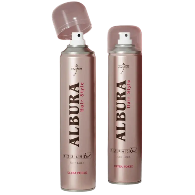 اسپری چسب مو آلبورا مدل Ultra Forte حجم 400 میلی لیتر Albura