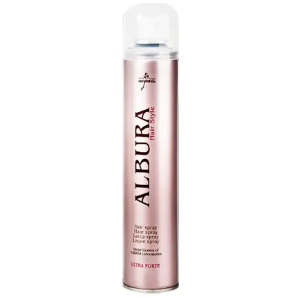 اسپری چسب مو آلبورا مدل Ultra Forte حجم 400 میلی لیتر Albura