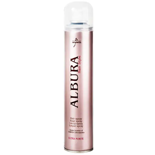 اسپری چسب مو آلبورا مدل Ultra Forte حجم 400 میلی لیتر Albura